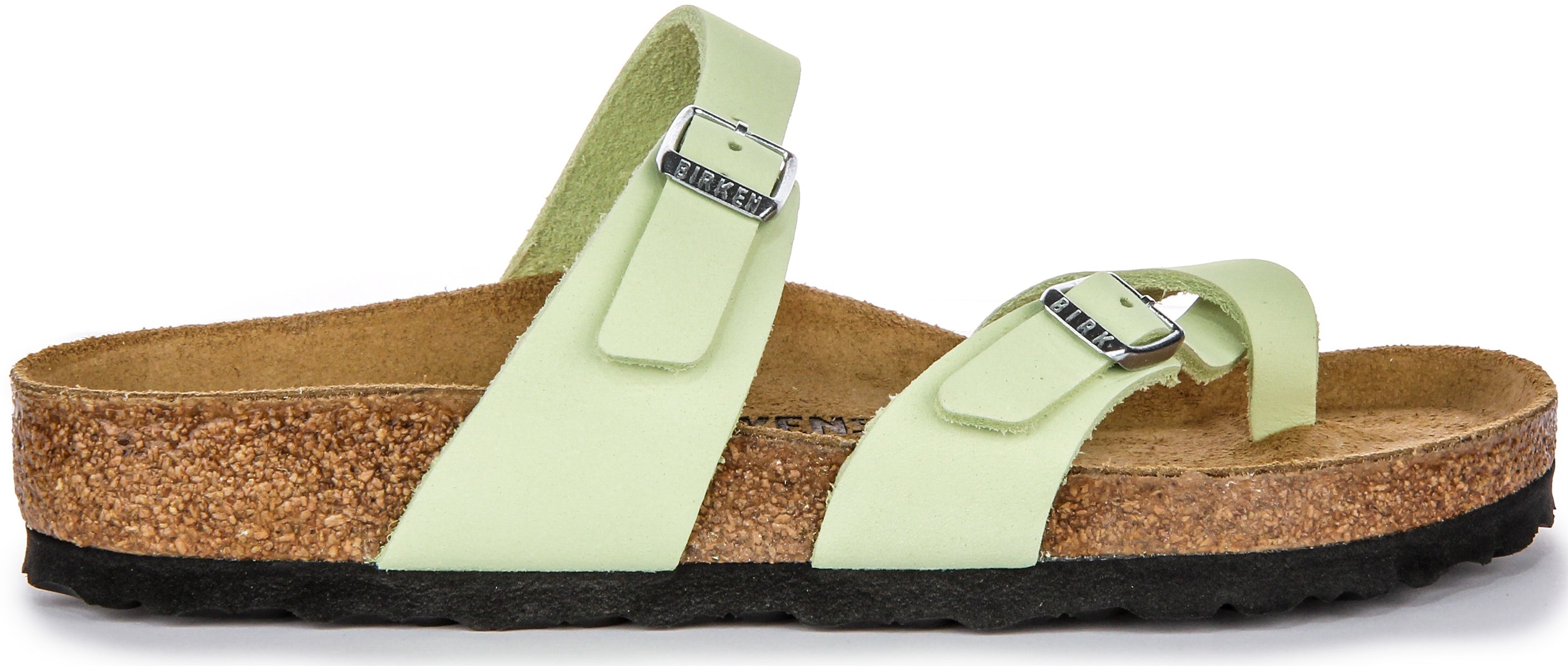 Birkenstock Mayari Sandales Femme en Nubuck avec Boucle et Bride en Lime Secondary image