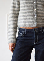 Evie Cardigan - Grey Stripe