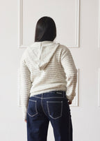 Dual Zip Hoodie - Grey Stripe