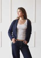 Dual Zip Hoodie - Navy