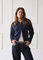 Dual Zip Hoodie - Navy