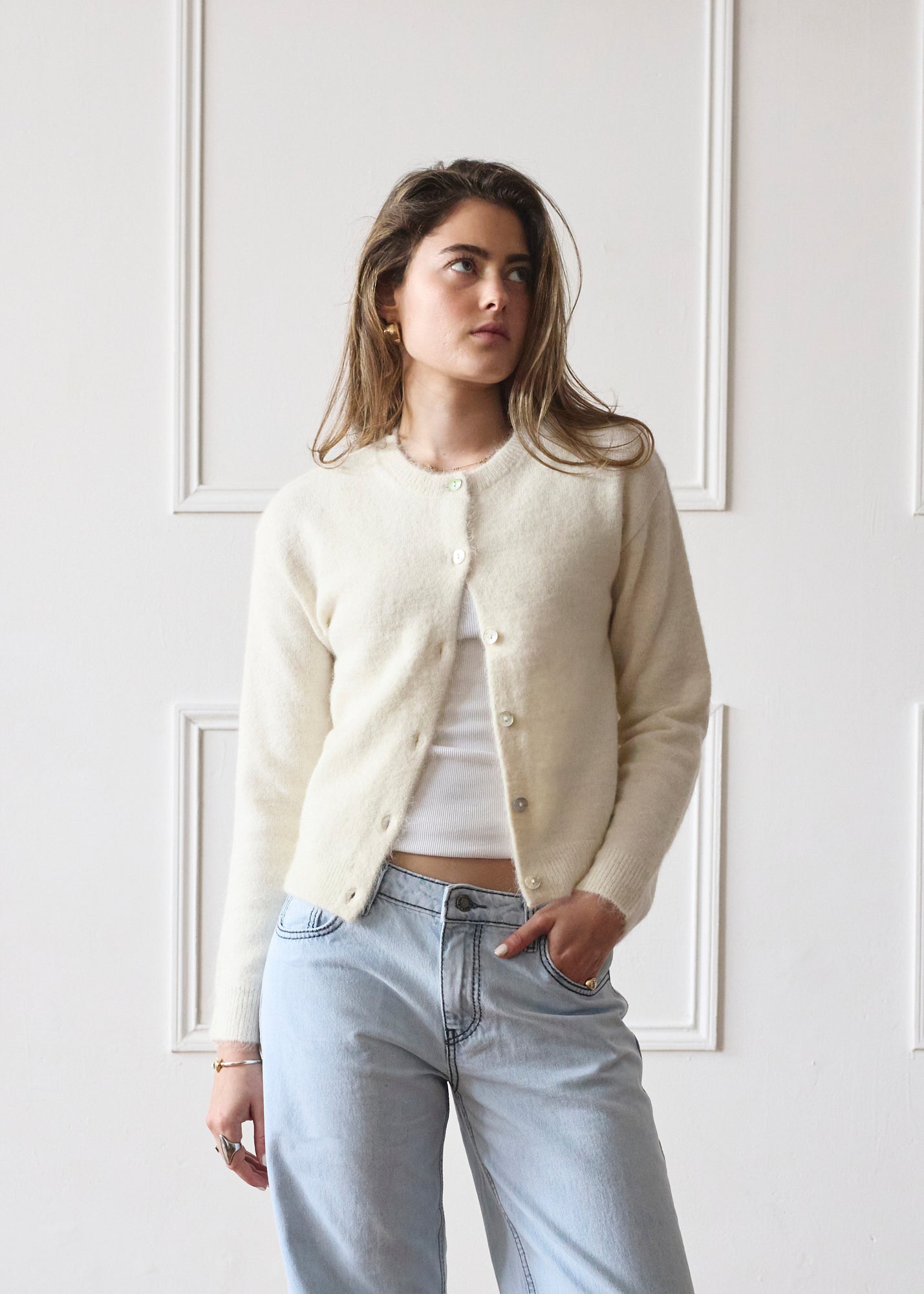 Elsa Cardigan - Cream Main image