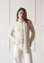 The Beige Stripe Evie Cardigan & Scarf Co-Ord