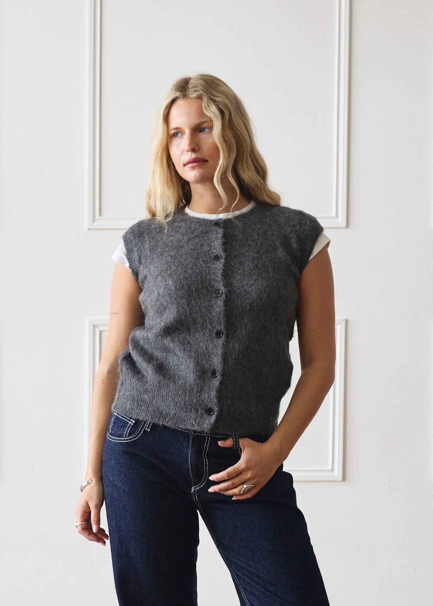 Knit Vest - Dark Grey Main image