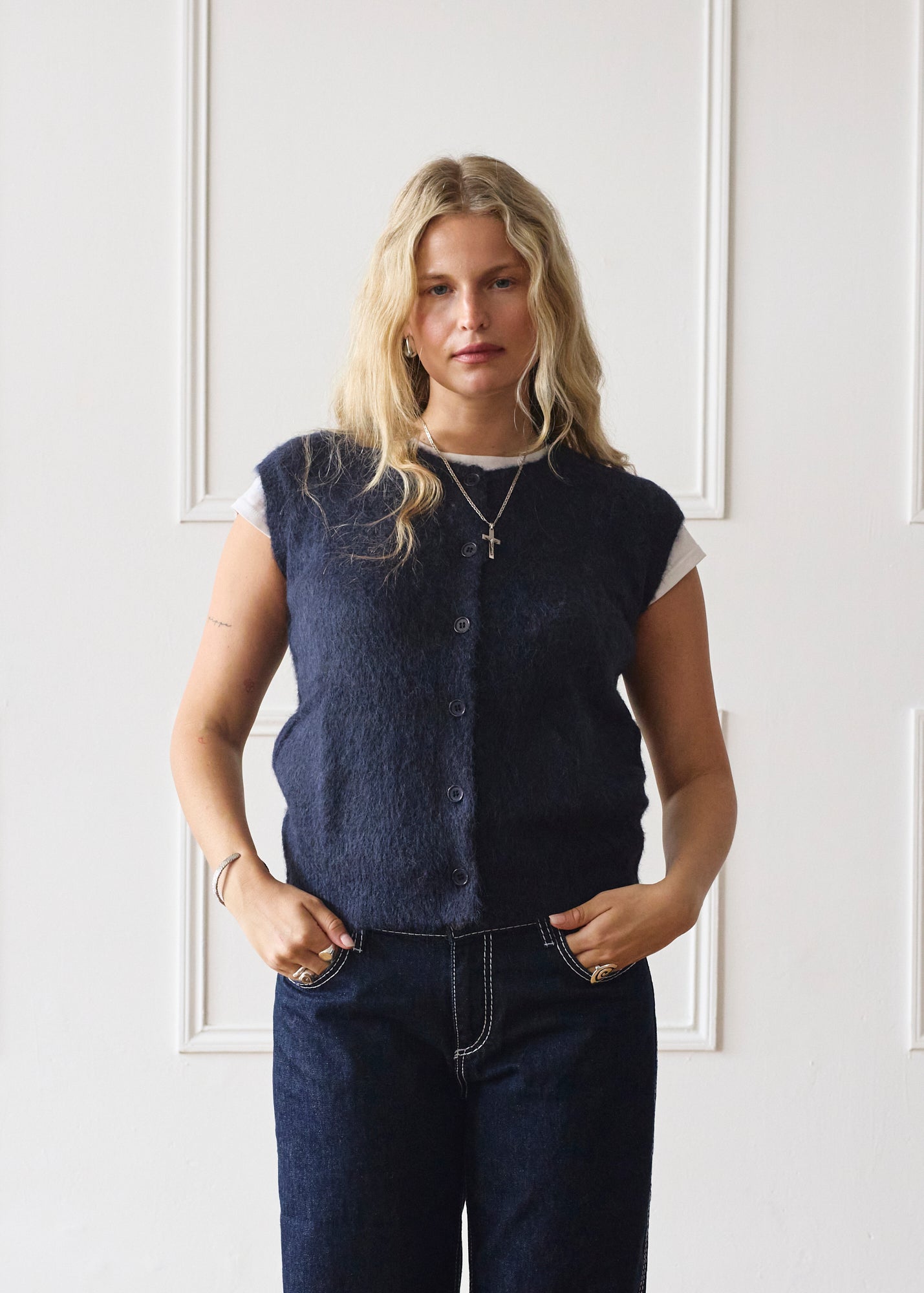 Knit Vest - Navy Secondary image
