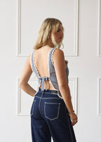 Lola Top - Blue Gingham