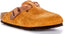 Birkenstock Boston Braided Elegant Pin Sandales Élégantes en Cuir Suédé Mink