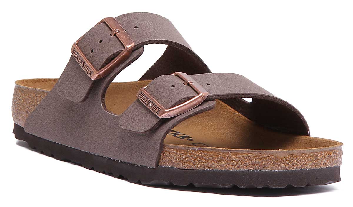 Birkenstock Arizona Sandale à double lanière Birkibuc poure en moca Main image