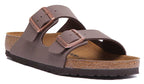 Birkenstock Arizona Sandale à double lanière Birkibuc poure en moca