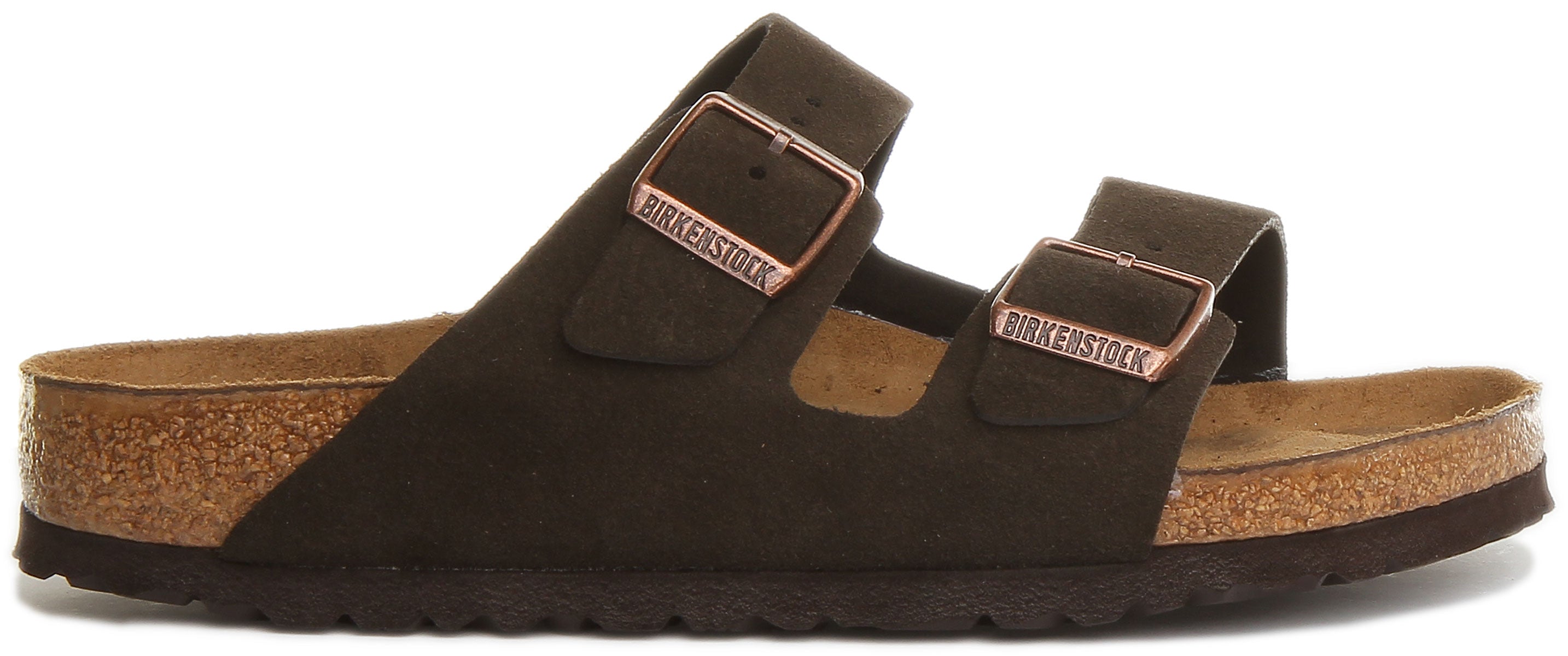 Birkenstock Arizona BS Sandale à double lanière en cuir poure en moka Secondary image