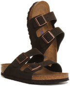 Birkenstock Arizona BS Sandale à double lanière en cuir poure en moka