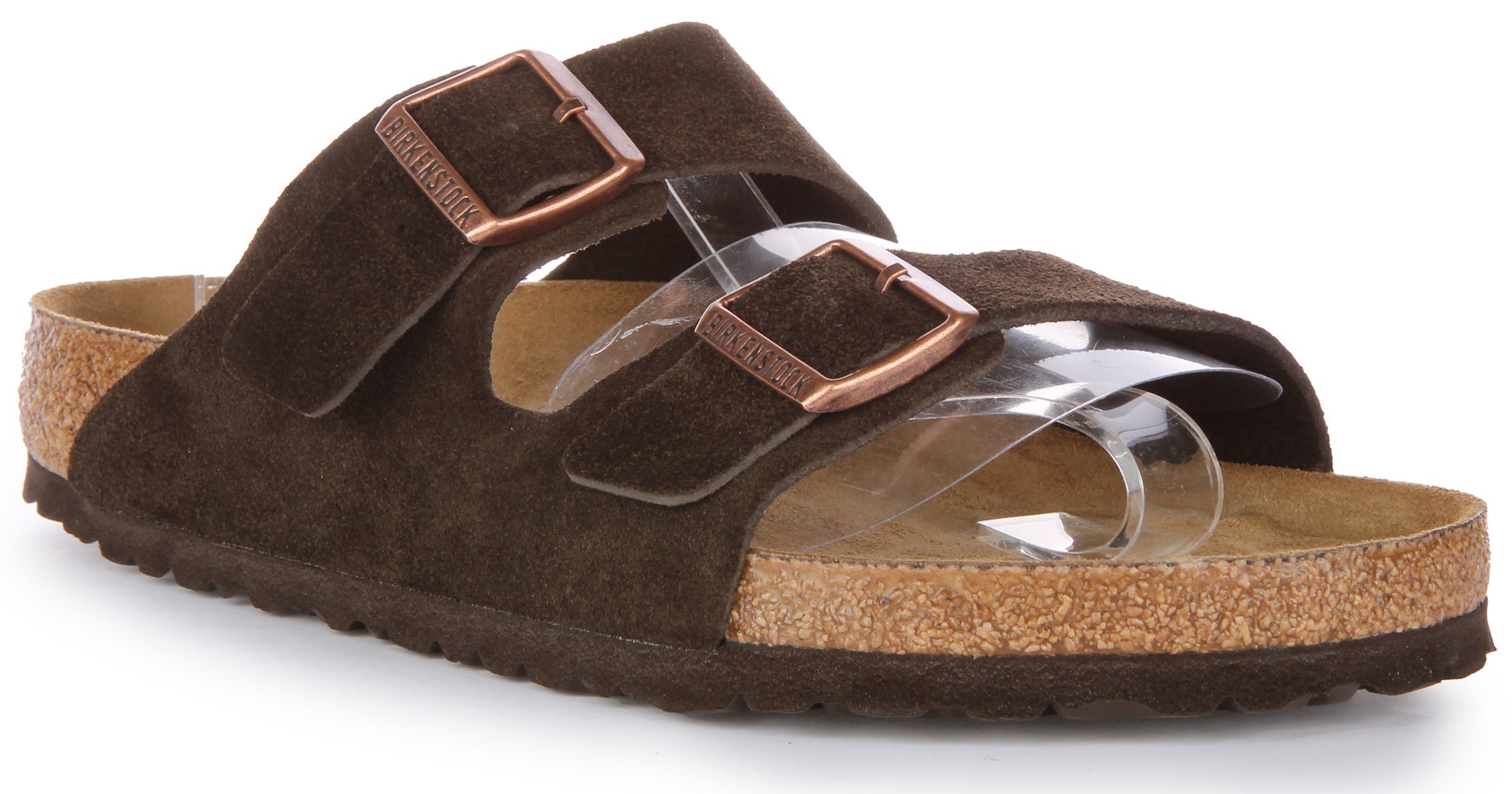 Birkenstock Arizona Sandale en cuir daim pour hommes en mocha Main image