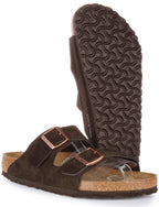 Birkenstock Arizona Sandale en cuir daim pour hommes en mocha