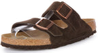Birkenstock Arizona Sandale en cuir daim pour hommes en mocha
