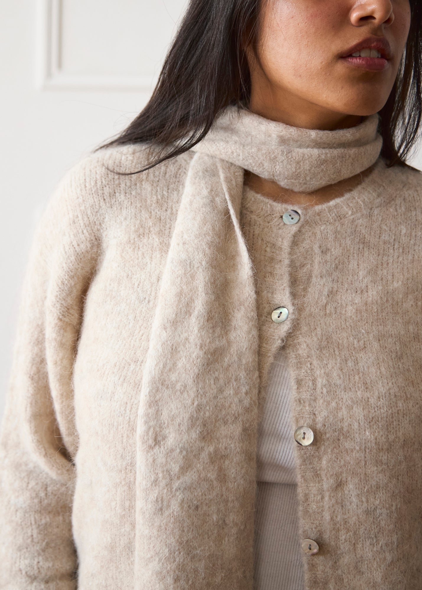 Evie Scarf - Beige Secondary image