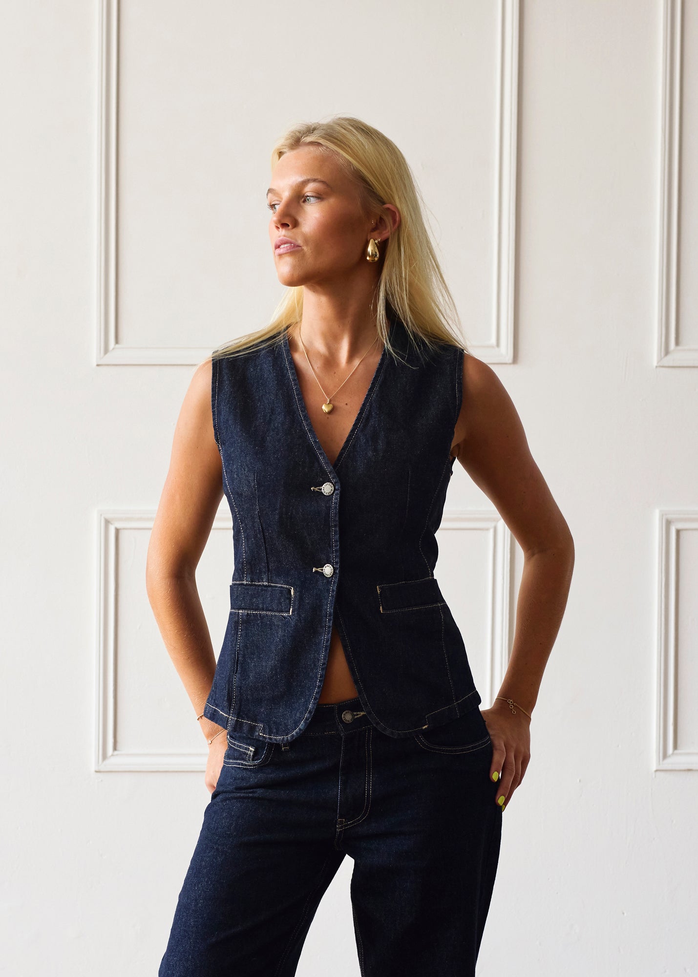 The Hani Waistcoat & Jeans Co-Ord