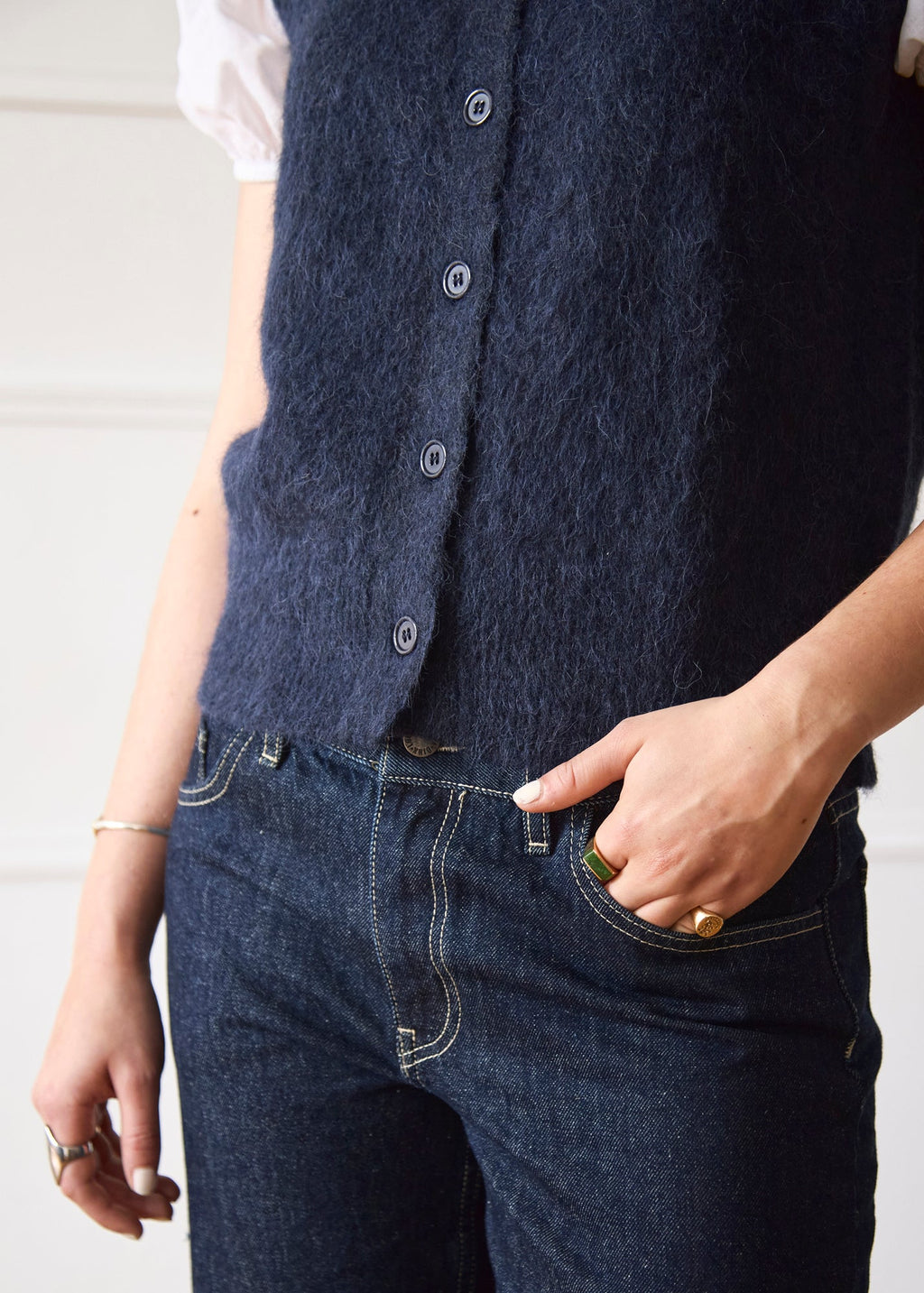 Knit Vest - Navy