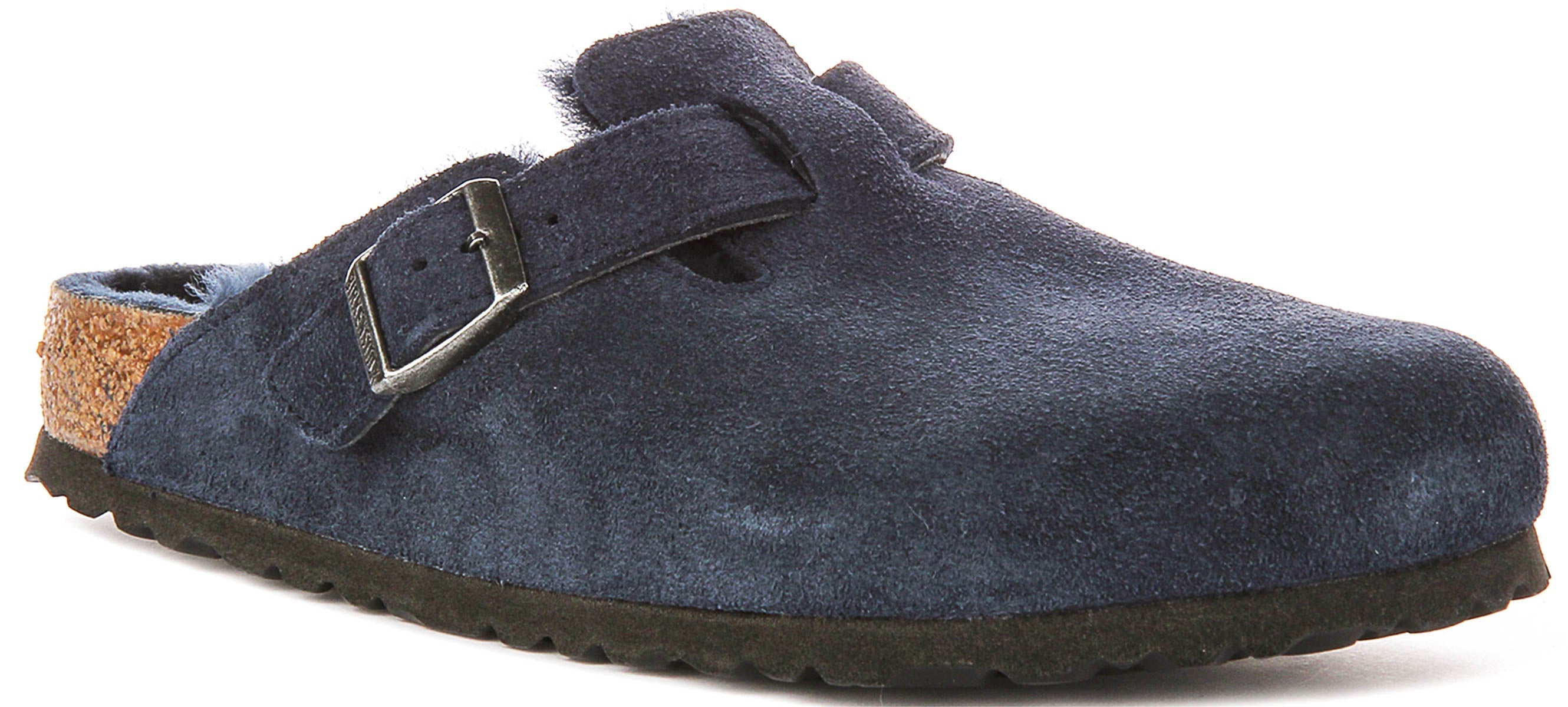 Birkenstock Boston Shearling In Navy | Regular Fit