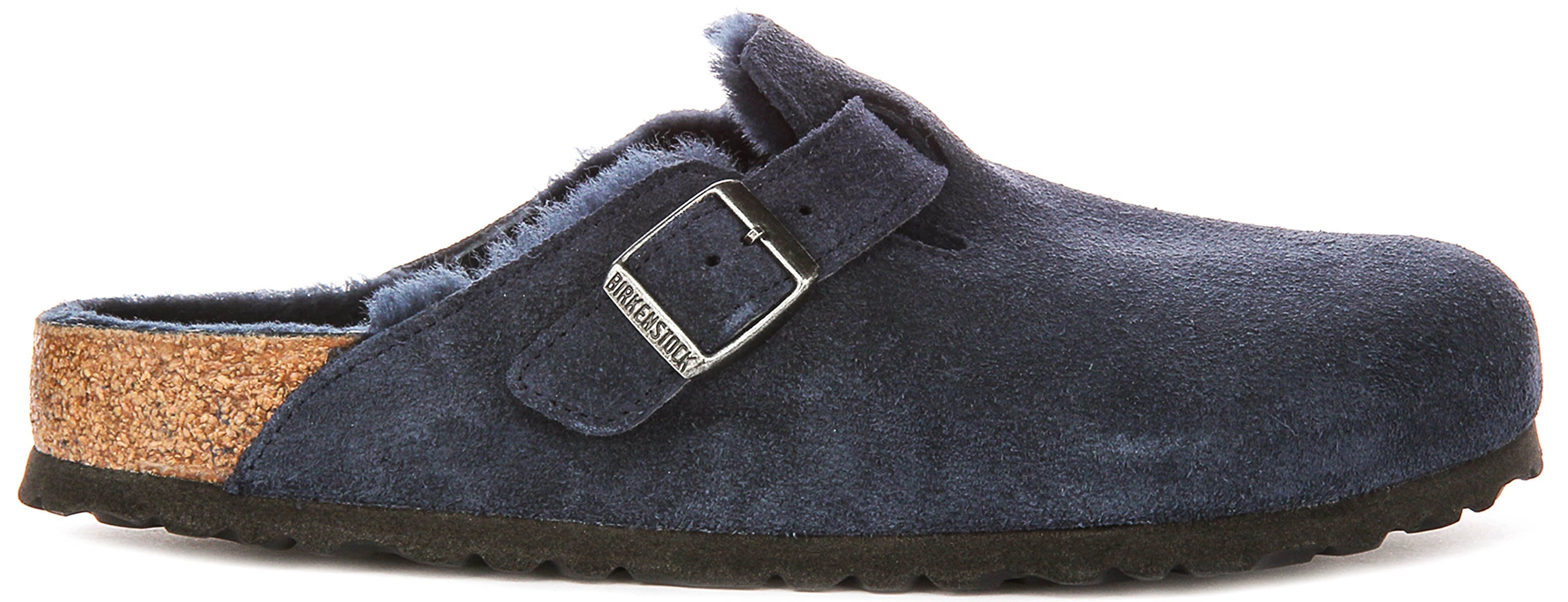 Birkenstock Boston Shearling In Navy | Regular Fit Secondary image