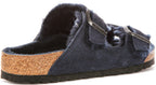 Birkenstock Arizon Shearling In Navy For Women | Regular Fit