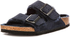 Birkenstock Arizon Shearling In Navy For Women | Regular Fit