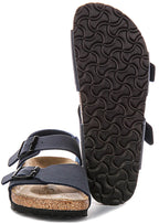 Birkenstock New York in Navy for Juniors | Narrow Fit