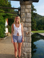 Polly Shorts - Blue Gingham