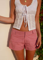 Polly Shorts - Red Gingham