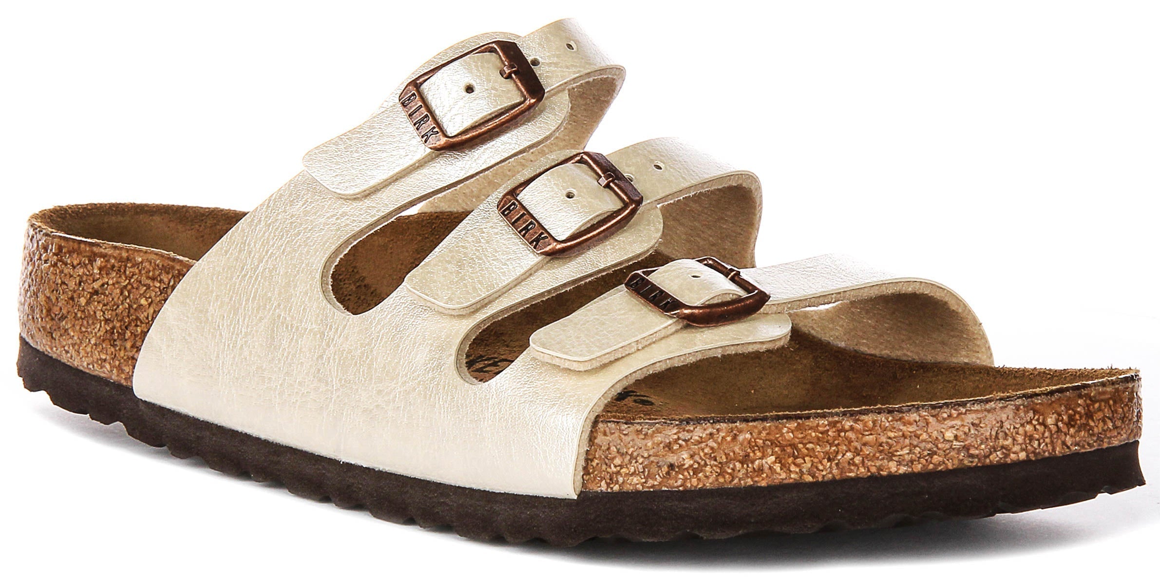 Birkenstock Florida Bs en Blanc Perle | Coupe Standard Main image