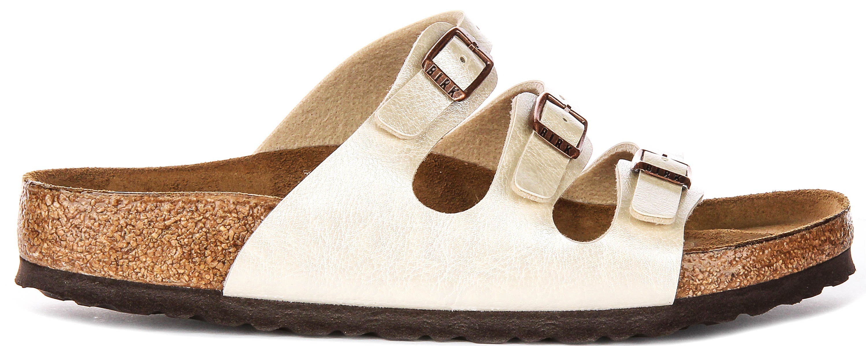 Birkenstock Florida Bs en Blanc Perle | Coupe Standard