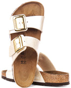Birkenstock Sydney Cushion In Pearl White For Women | Regular Fit