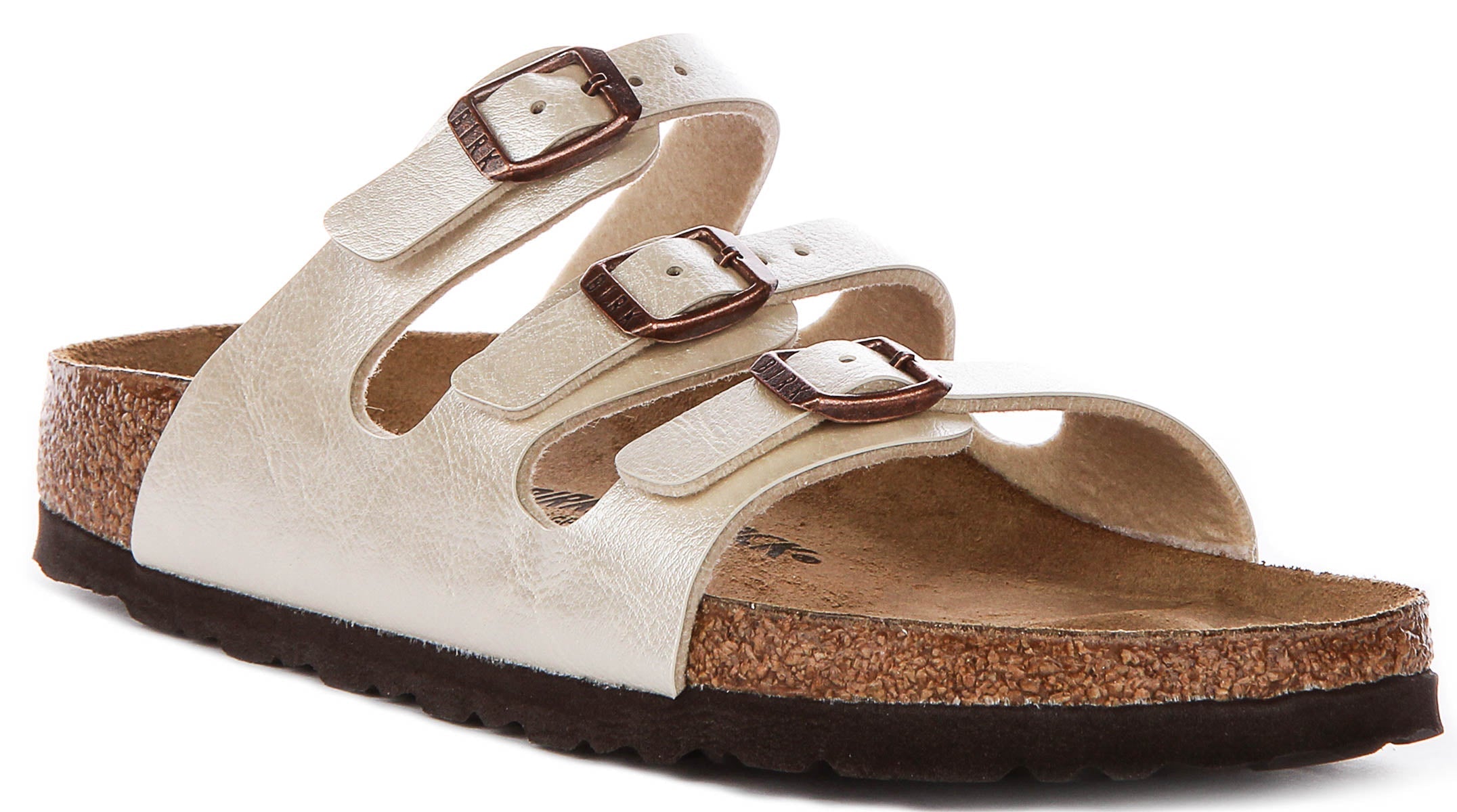 Birkenstock Florida Bs In Pearl White | Narrow Fit Main image