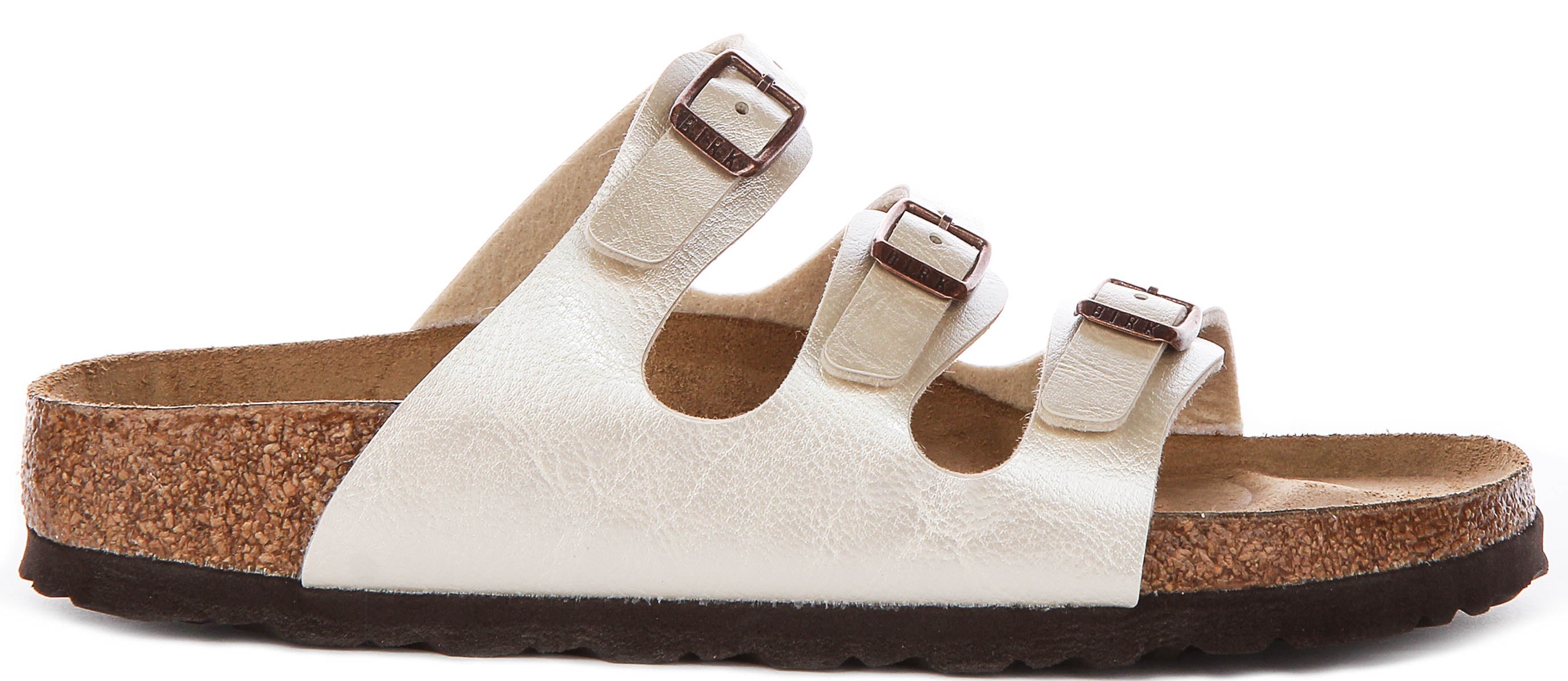 Birkenstock Florida Bs In Pearl White | Narrow Fit Secondary image