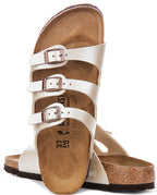 Birkenstock Florida Bs In Pearl White | Narrow Fit