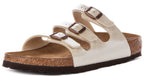 Birkenstock Florida Bs In Pearl White | Narrow Fit