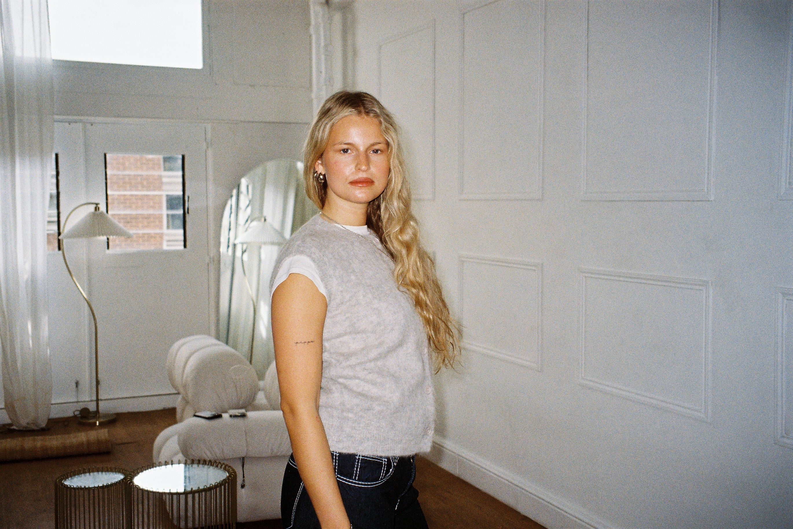 Knit Vest - Light Grey