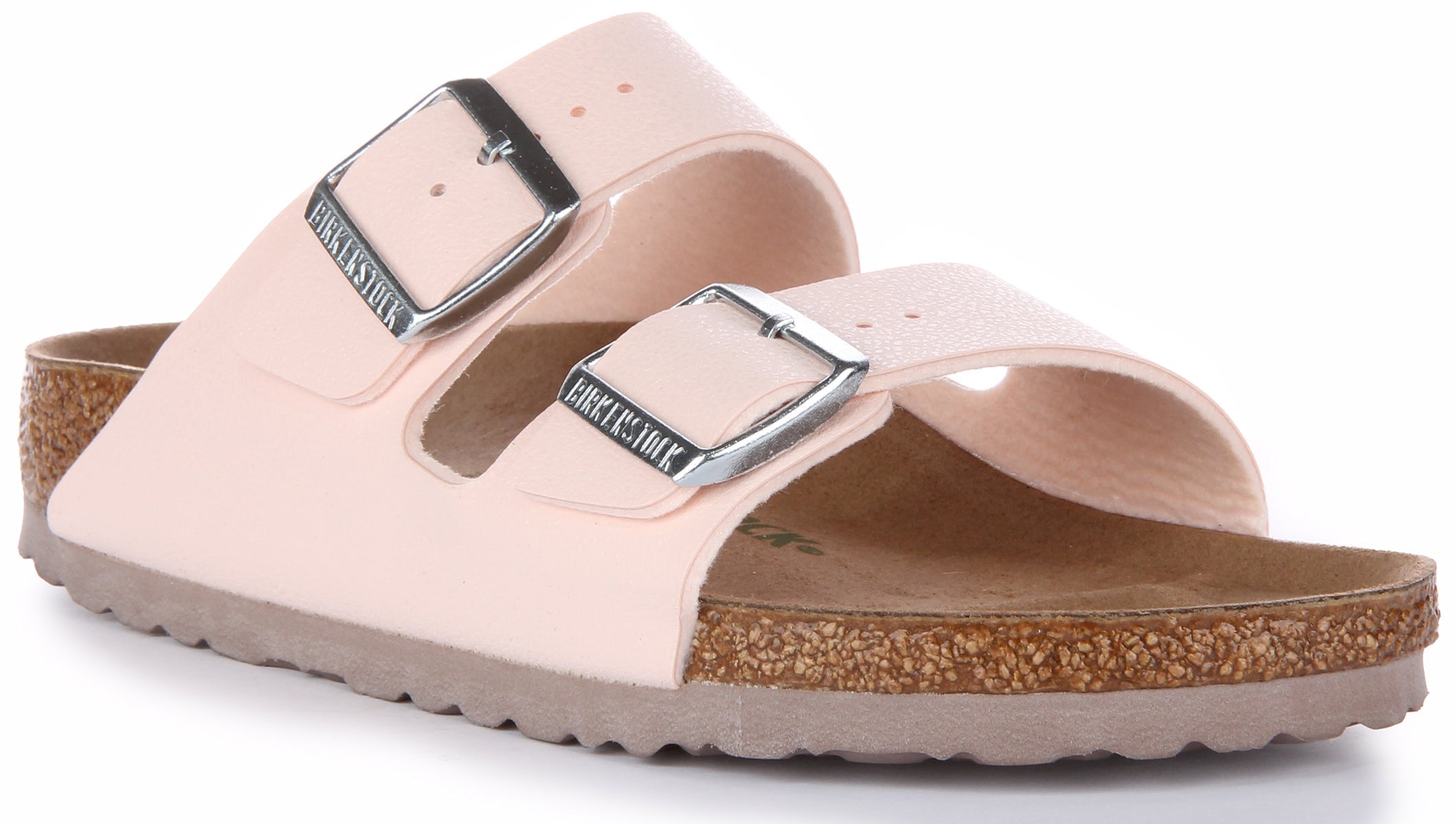 Birkenstock Arizona Sandales Birkibuc végane pour femmes en rose Main image