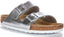 Birkenstock Two Adj Strap Arizona BS Sandales en cuir couleur argent