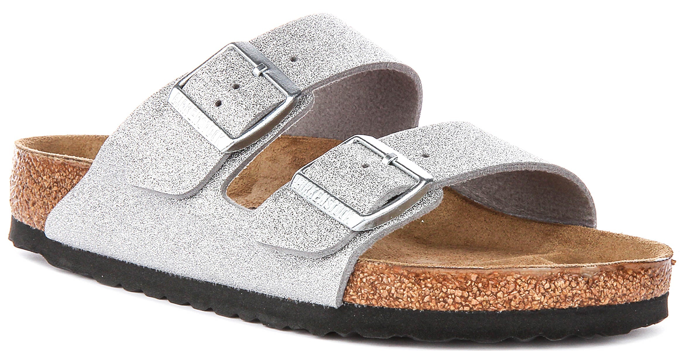 Birkenstock Arizona Bs In Silver Metallic | Regular Fit Main image