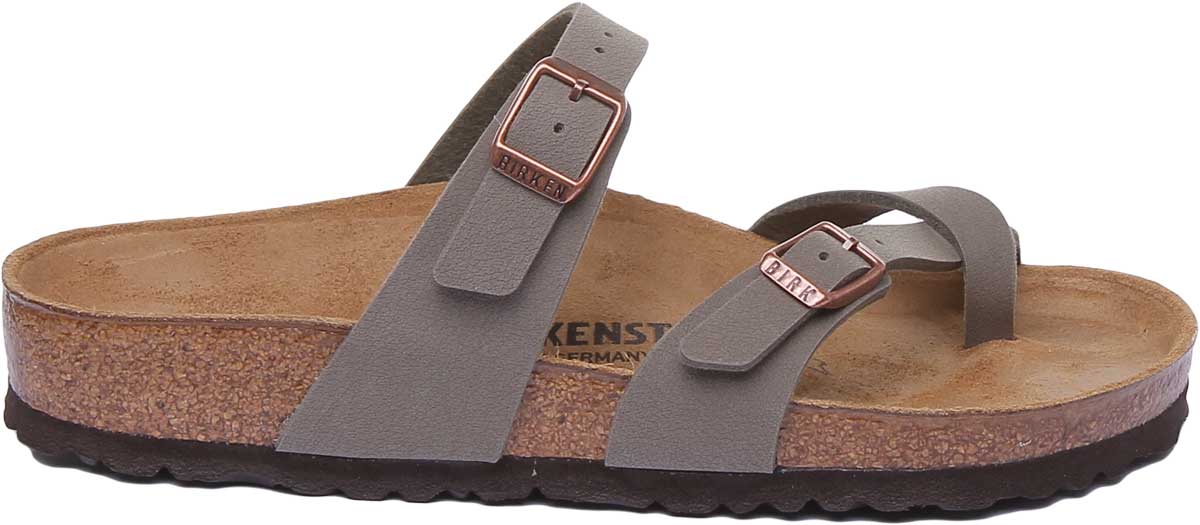 Birkenstock Mayari Sandale électrique à lanières métalliques pour femmes dans pierre Secondary image
