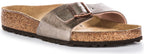 Birkenstock Madrid BF Sandales en Birko Flor pour femmes en taupe