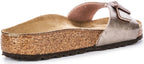 Birkenstock Madrid BF Sandales en Birko Flor pour femmes en taupe