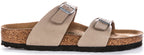 Birkenstock Sydney BS Sandales Véganes à Deux Brides Réglables en Taupe