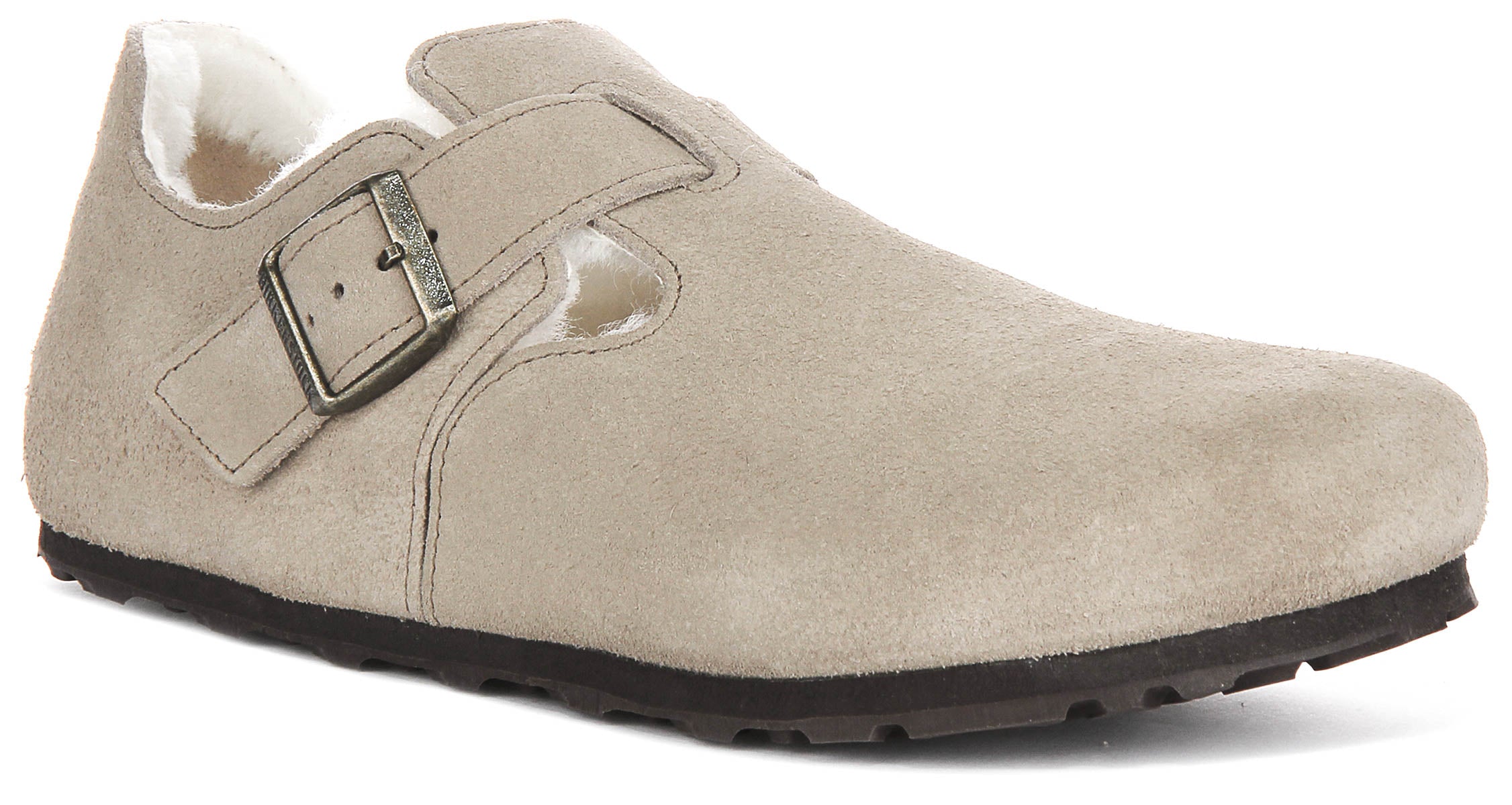 Birkenstock London en peau de mouton taupe | Coupe régulière Main image