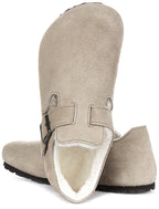 Birkenstock London en peau de mouton taupe | Coupe régulière