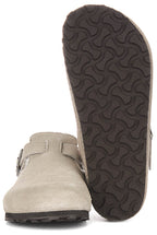 Birkenstock London en peau de mouton taupe | Coupe régulière