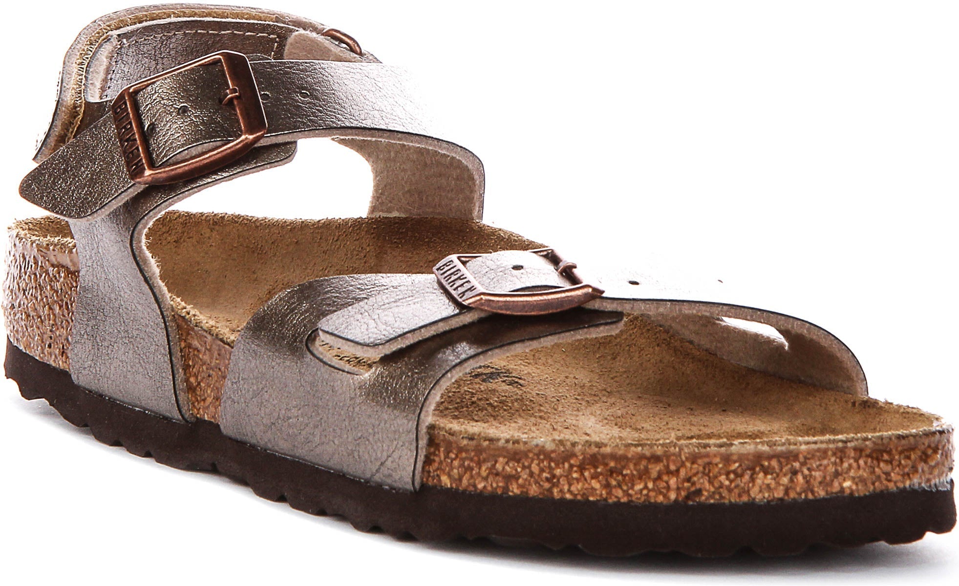 Birkenstock Rio Plain Kids In Taupe For Juniors | Narrow Fit Main image
