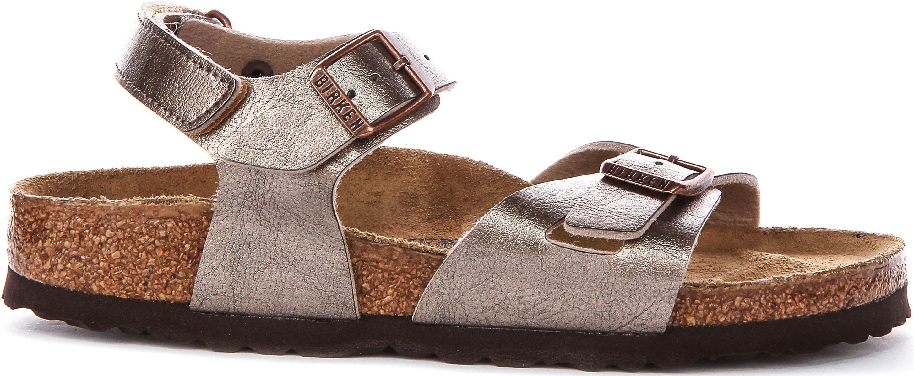 Birkenstock Rio Plain Kids In Taupe For Juniors | Narrow Fit Secondary image