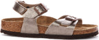 Birkenstock Rio Plain Kids In Taupe For Juniors | Narrow Fit