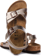 Birkenstock Rio Plain Kids In Taupe For Juniors | Narrow Fit